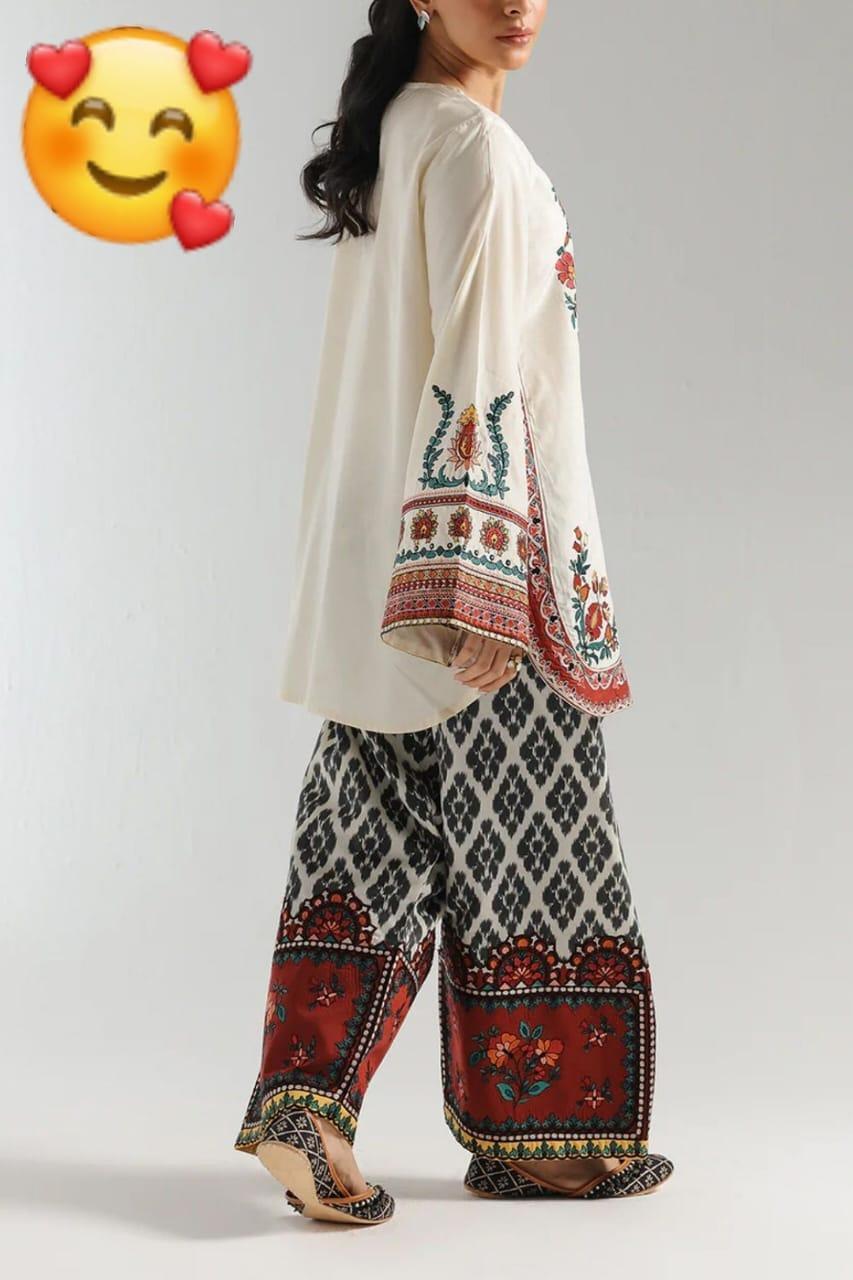 Swiss Lawn Printed Shirt And Trouser