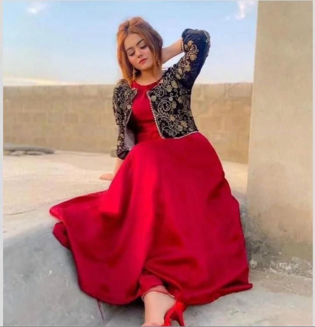 Shamoz Silk Plain Maxi And Jacket