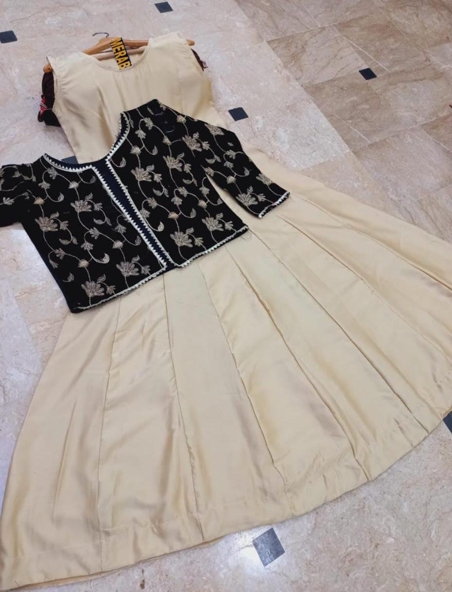 Shamoz Silk Plain Maxi And Jacket