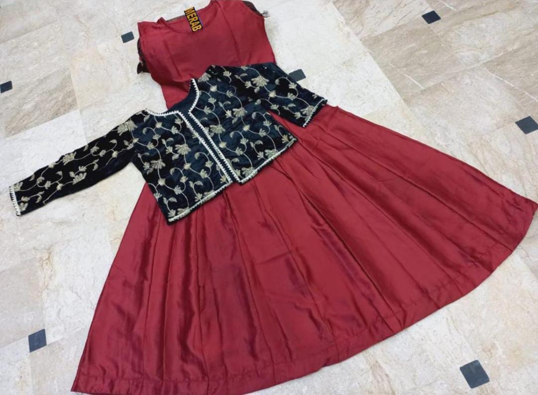 Shamoz Silk Plain Maxi And Jacket