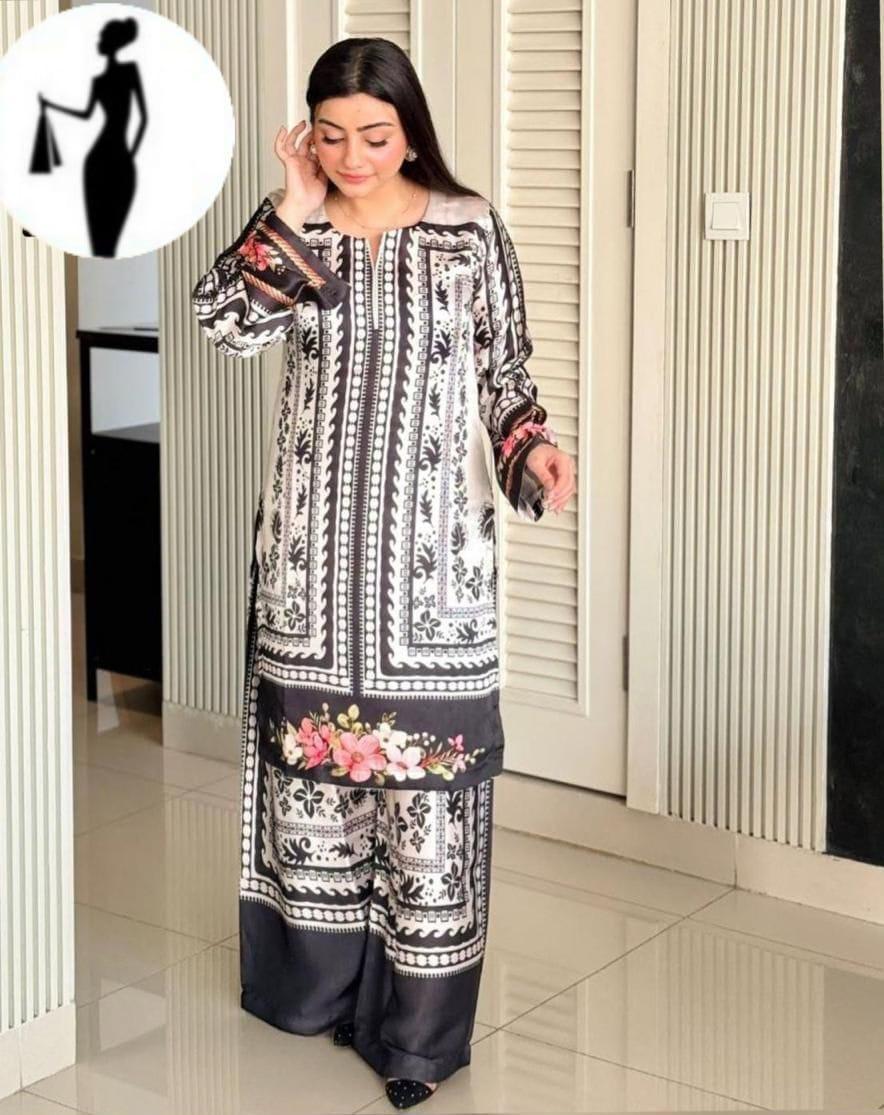 Stitched Swiss Lawn Printed Co-Ord Set