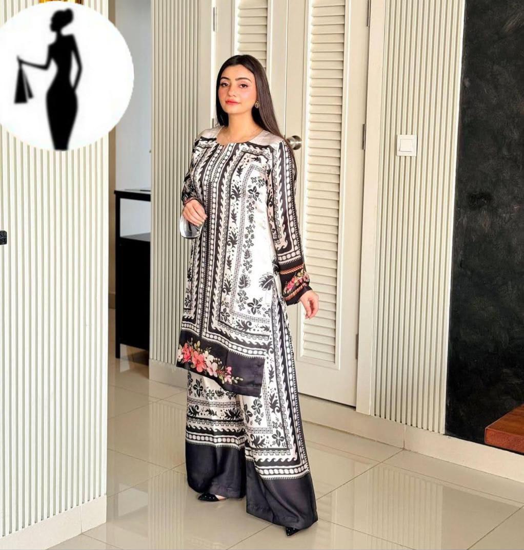 Stitched Swiss Lawn Printed Co-Ord Set