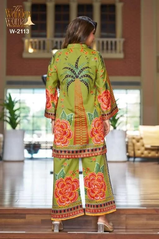 Wool Digital Print Shirt And Trouser