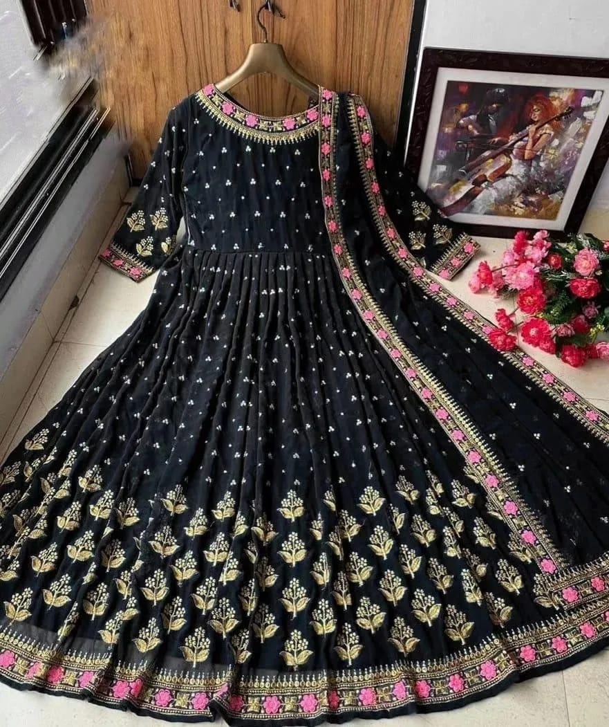 Embroidered Maxi And Trouser