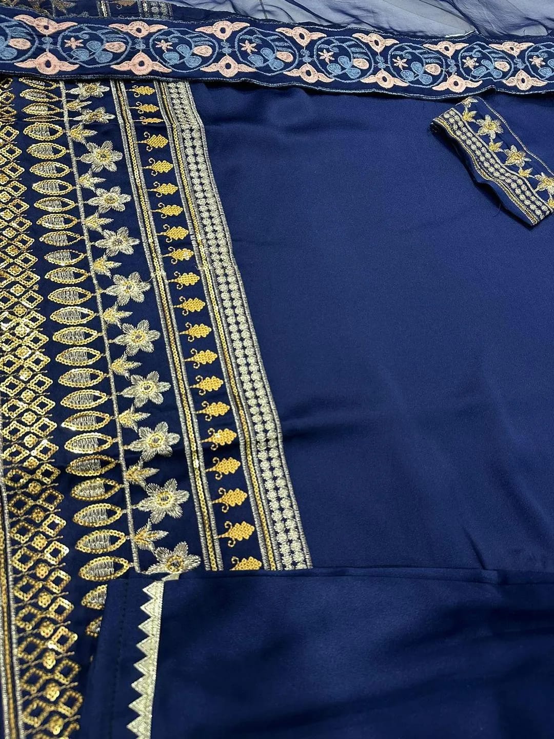 shamoz silk embroidered gharara shirt