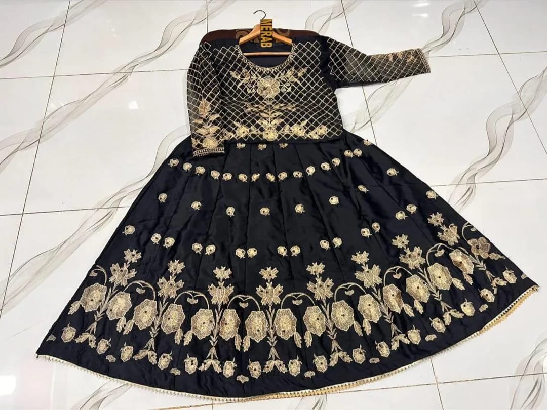 Shamoz Silk Embroidered Skirt And Top