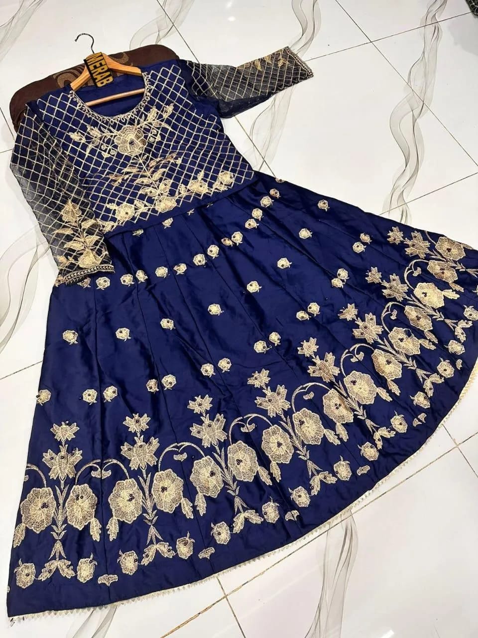 Shamoz Silk Embroidered Skirt