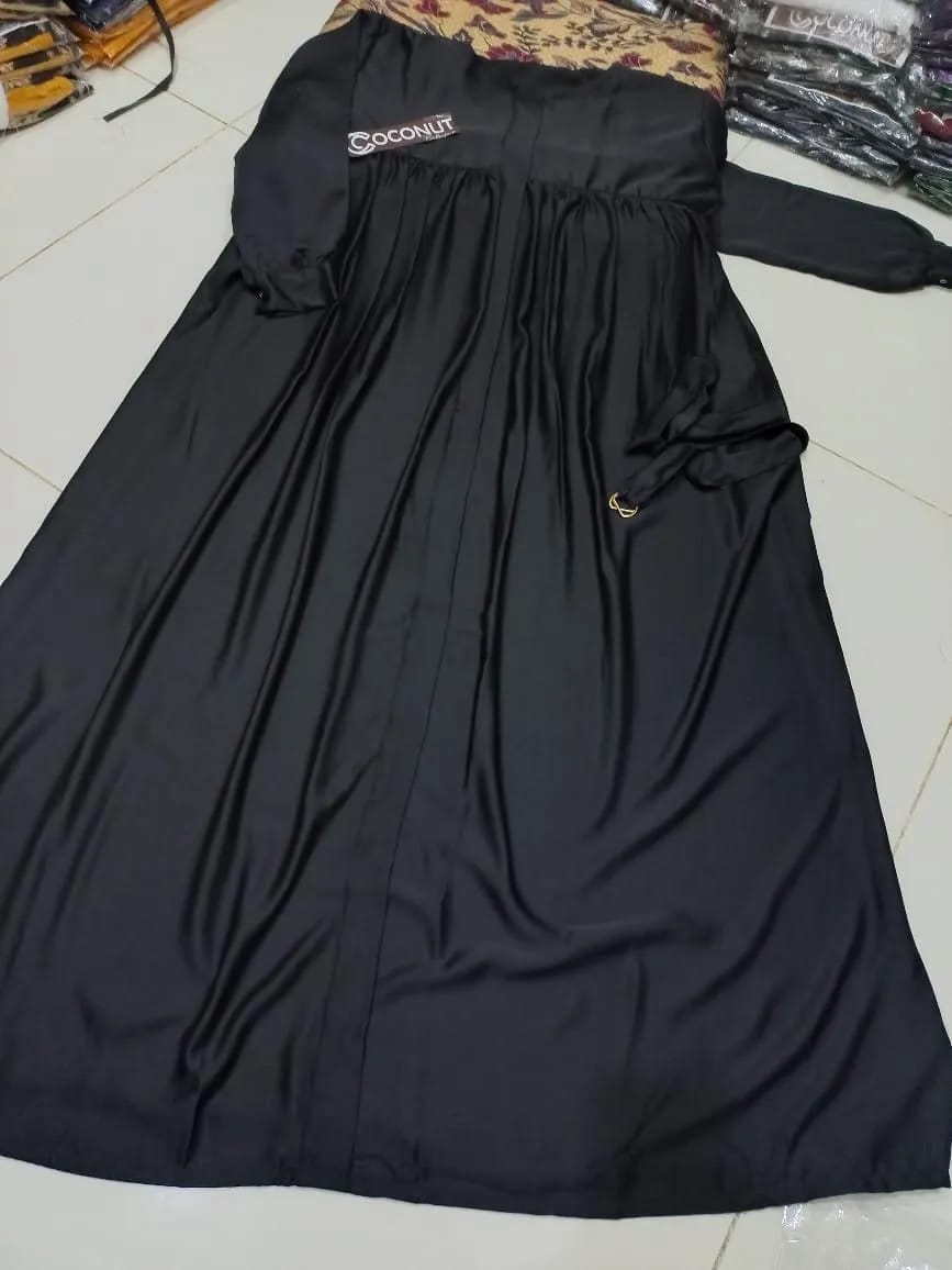 Front Zip & Side Pocket Abaya