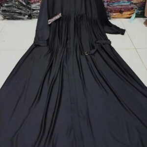 Front Zip & Side Pocket Abaya
