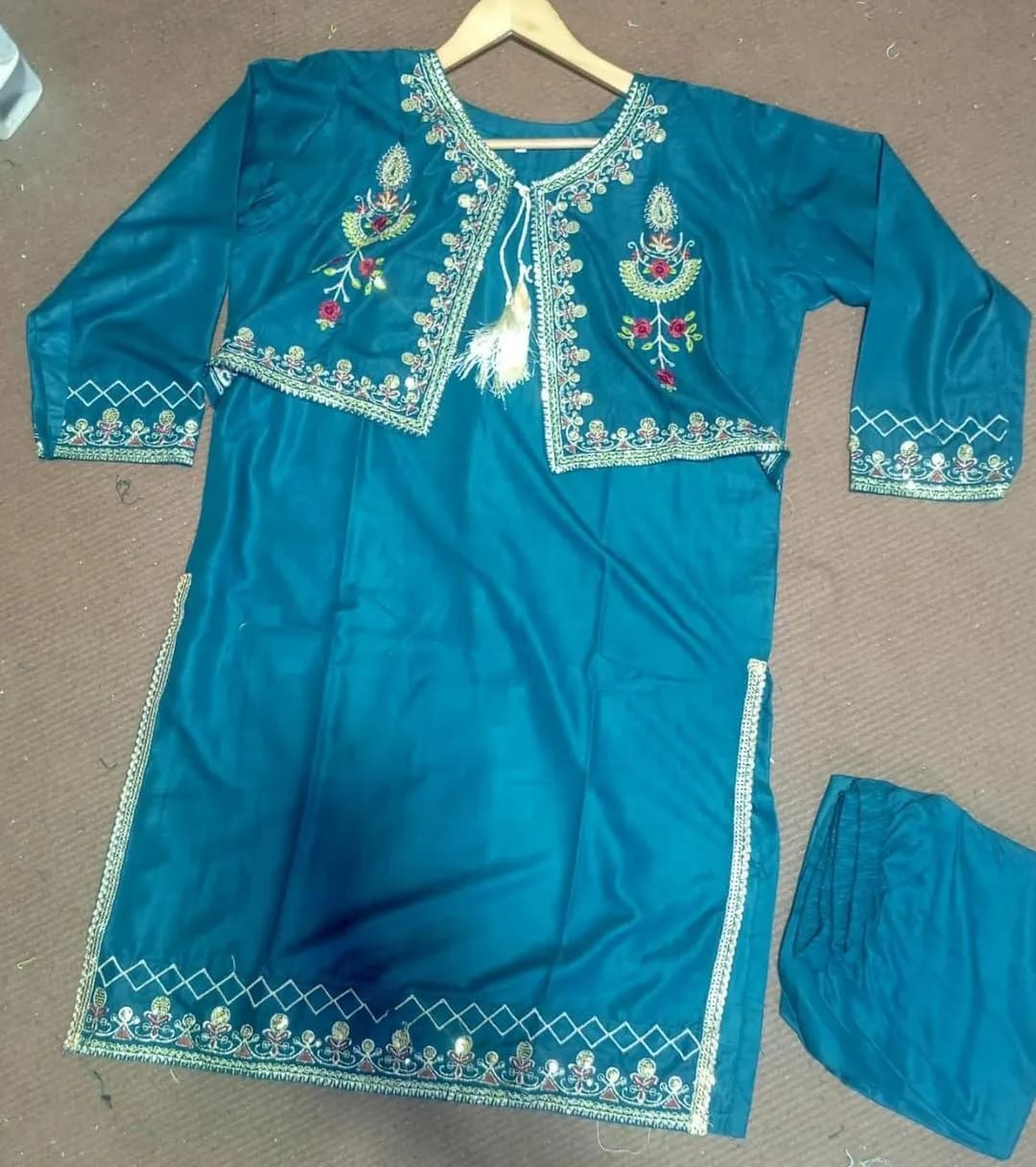 Linen Embroidered Shirt And Trouser