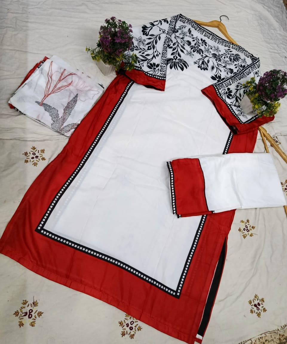 Swiss Lawn Printed Shirt And Trouser