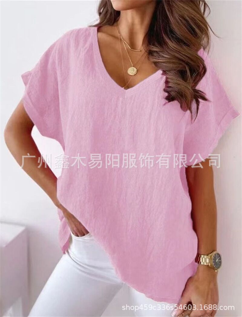 Short-Sleeved Loose Top