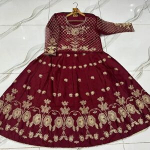 Shamoz Silk Embroidered Skirt And Top