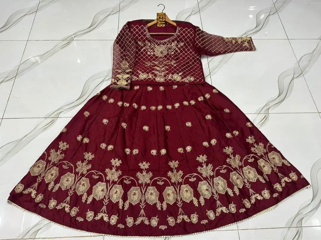 Shamoz Silk Embroidered Skirt And Top