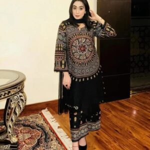 Swiss Lawn Mirror Work Shirt And Trouser