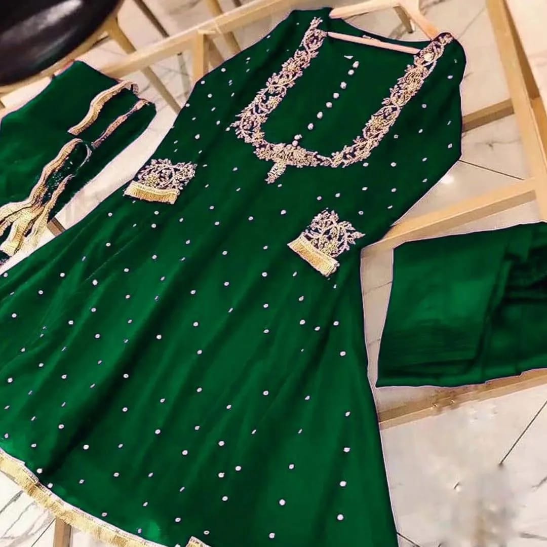 Embroidered Maxi And Trouser