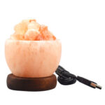 himalayan usb salt lamp fire bowl shape