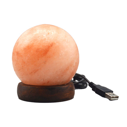 himalayan usb salt lamp globe shape