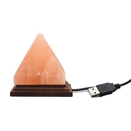 himalayan usb salt lamp pyramid shape