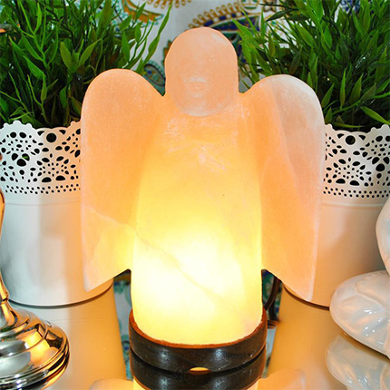 himalayan salt lamp fancy angel shape
