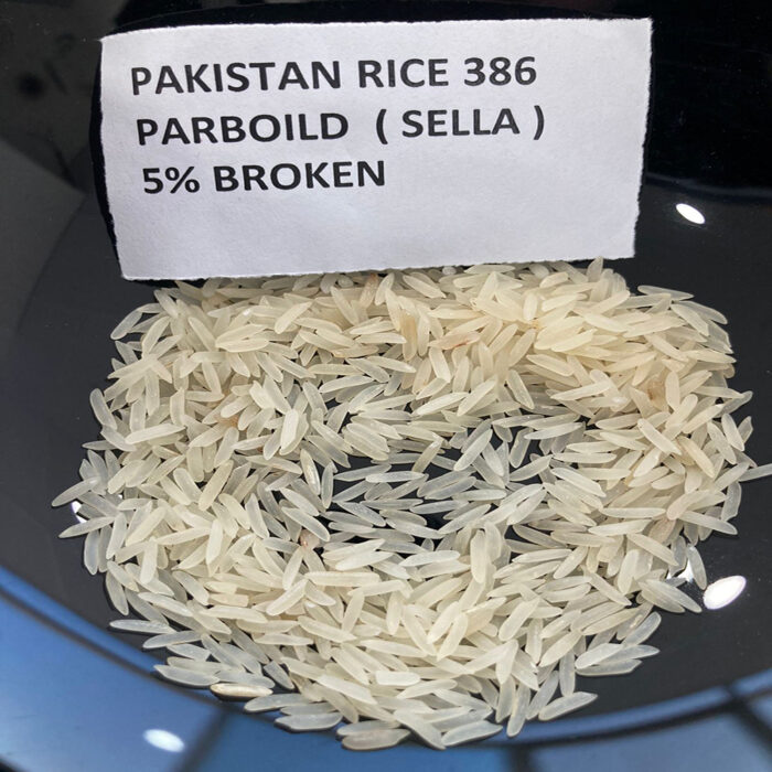 pakistan rice 386 parboiled sella 5% broken